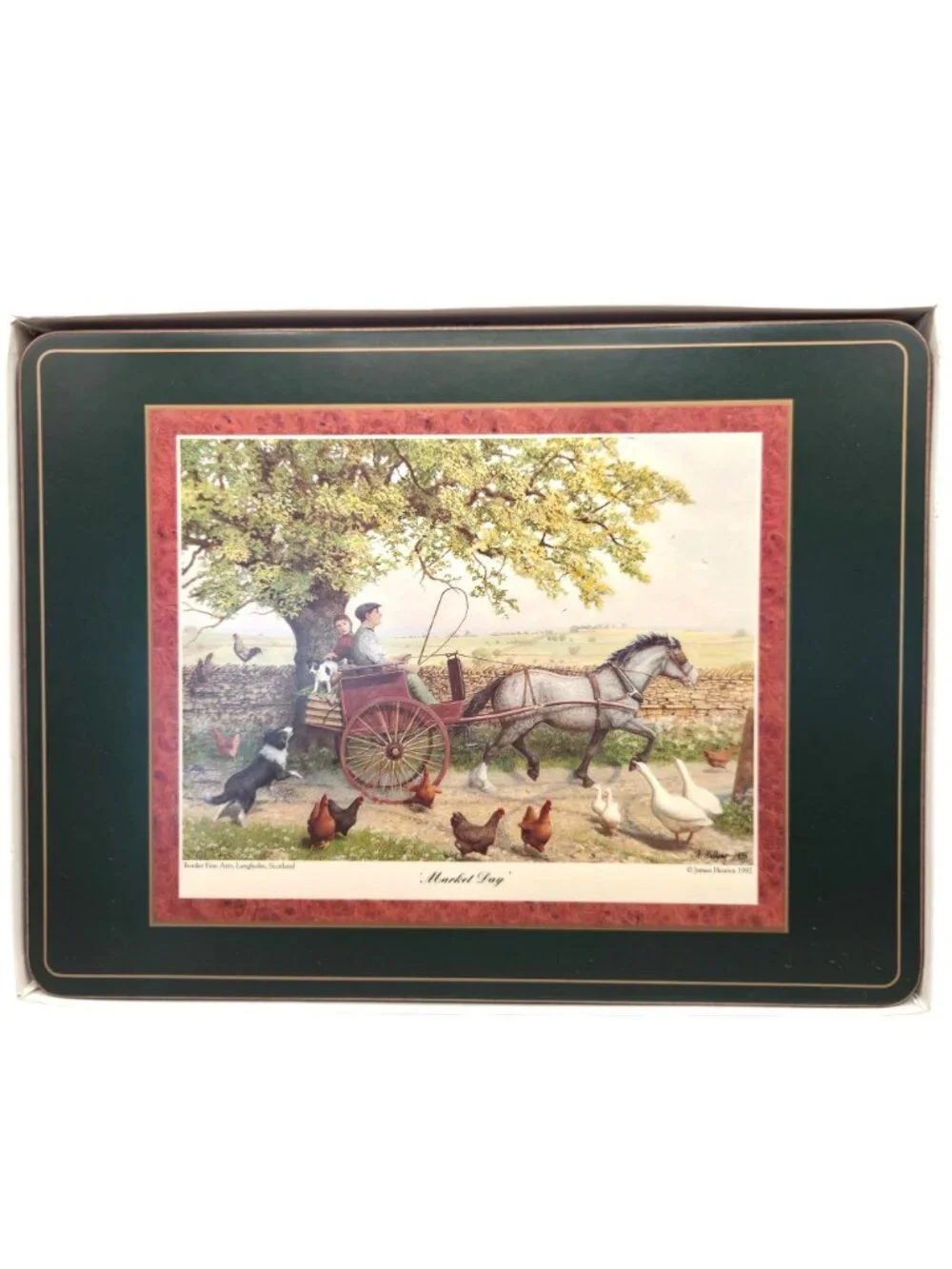 James Herriot Series 1 Placemats Acrylic Border Fine Arts Scotland Set of 6